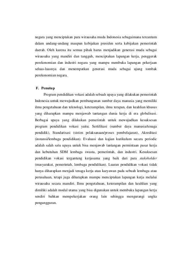essay tentang pendidikan vokasi di indonesia essay tentang pendidikan vokasi di indonesia